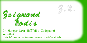 zsigmond modis business card